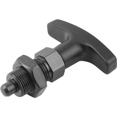 KIPP Arretierbolzen GR.2 M12x1,5 6mm Stahl gehärtet mit Kontermutter (1/3)