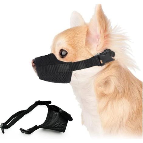 Muselière Nylon pour Chiens - Muselière Respirante Taille XS pour Chiens Moyens, Prévention de Morsures, Aboiements et Mastication (1/5)