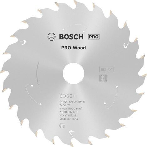 Bosch Standard hoja de sierra circular 136 mm plateada