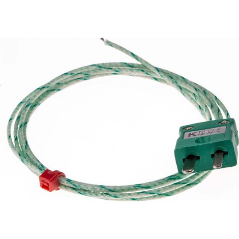 Thermocouple type K Ø 1/0.3mm, +350°C max à Fiche mâle miniature ( Prix pour 1 )