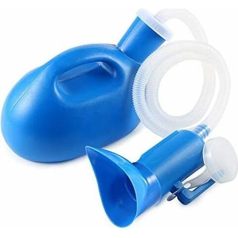 Bouteille Urinoir Portable 2000ml Unisexe avec Tuyau pour en Voyage Voiture Camping à l'Hôpital (Bleu) (1/5)