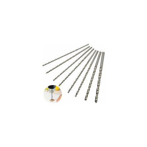 Ikodm – Foret hélicoïdal allongé 8 pièces – Acier HSS 4241 – Longueur 200 mm – Pour perçage acier, aluminium et bois (1/5)