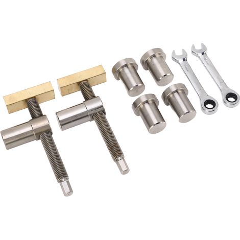 Pinces d'établi robustes en acier inoxydable et laiton, lot ajustable pour menuiserie et fixation, outil durable 19mm (1/5)