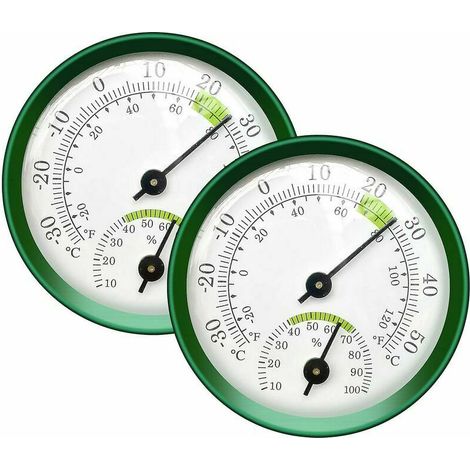 Lot de 2 Thermomètres de Fenêtre Adhésifs pour Jardin Extéri Thermomètre de Fenêtre Analogique (1/5)