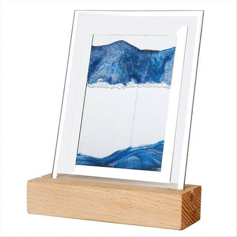 Lampe de nuit animée en art de sable, bleue (1/5)