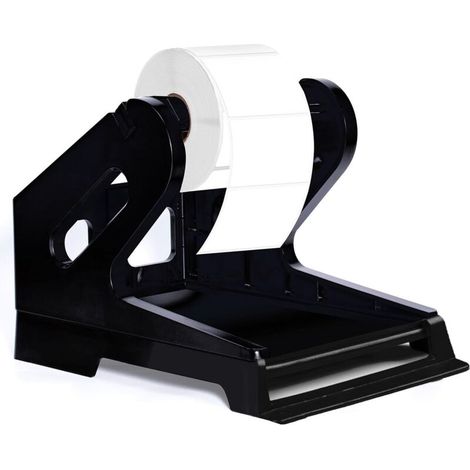 Porte-Étiquette Thermiques, Support Etiquettes pour Bureau, Porte-Étiquette à Rouleaux Externes, Accessoires pour Imprimante Thermiques Distributeur Etiquettes pour Étiquette PliÉe et Rouleau (1/5)
