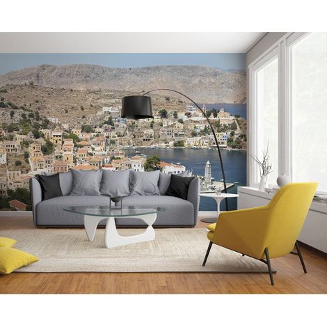 Papier peint intissé 3D briques classiques 270x250 cm - Trompe l'oeil garanti pour décoration murale intérieure (1/3)
