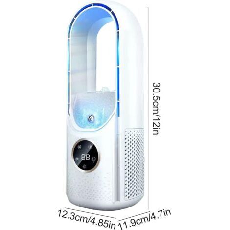 Cyslmuk – Aire acondicionado portátil con 6 velocidades de aire evaporativo – Bajo consumo de energía – Temporizador de 6 horas – Para oficina y dormitorio (1/4)