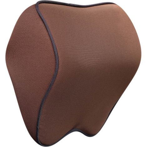 Cuscino per il collo da auto, specifico per il conducente, poggiatesta e supporto per il collo, rilassa il collo, dotato di cinghie regolabili, design ergonomico - marrone