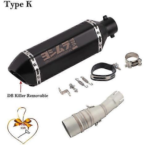 Sistema De Escape Para Motocicleta, Silenciador Modificado, Tubo De Enlace Medio De Carbono, 51mm, Para Yamaha Xmax 250, 300, Xmax250, Xmax300, 2017 -( Type K) (1/5)