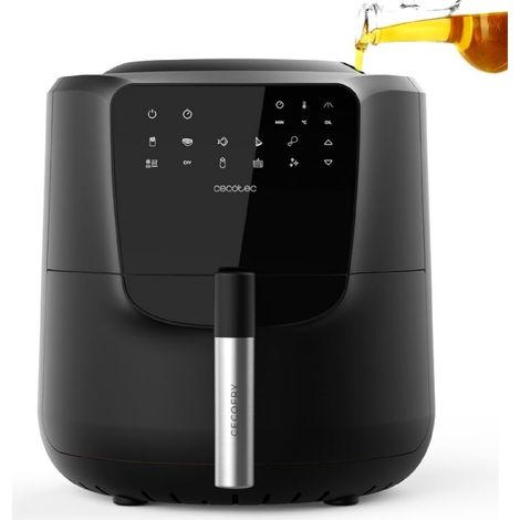 Cecotec Freidora de Aire sin Aceite de 55 L con Spray Air Fryer Cecofry Rain M. 1550 W Pulverización Automática y Manual Panel de Control Táctil