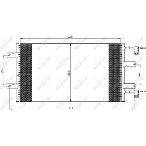 Condenseur, climatisation NRF 35505 NISSAN 2765000QAH 4414580 8200019382
