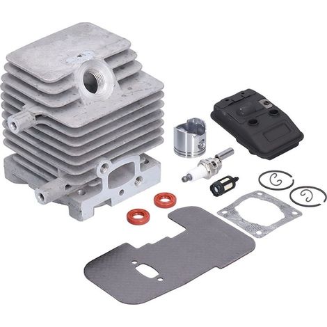 Jeu de pistons cylindriques pour débroussailleuse Stihl FS75 FS80 FS85 Kit complet avec joints et silencieux Matériaux durables (1/5)