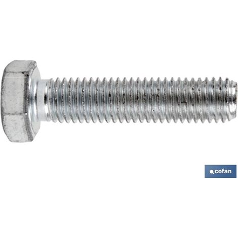vis cofan din-933 c-10.9 m14x30 mm filetage total zinc