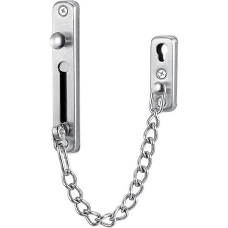 Chaîne de sécurité pour porte, verrou de porte, chaîne en acier inoxydable moulé- (1/5)