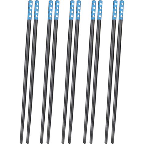 Baguettes - Fibre De Verre - Réutilisables Antidérapantes - Pour Cuisine Asiatique - Lot De 5 Paires (1/5)