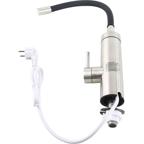 Robinet chauffant rotatif à 360° pour salle de bain et cuisine, eau chaude et froide, chauffe-eau électrique sans réservoir avec affichage numérique, prise UE 220 V (1/5)