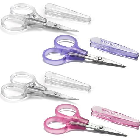 Petit Ciseaux Couture Ensemble Pointe Droite Courbe Précision pour Scrapbooking Quilting Couture Tricot Broderie Point de Croix Crochet Fil Laine Papier Détail (1/5)