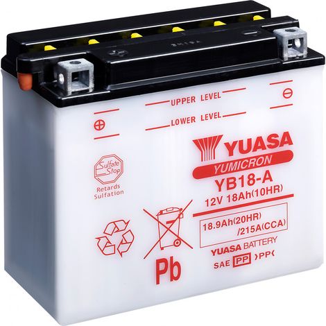 Batterie moto YUASA YB18-A 12V 18.9AH 215A (1/3)