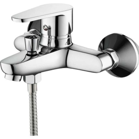 Mitigeur monocommande Bain Douche Start Flow, robinet à montage mural,chromé (1/5)