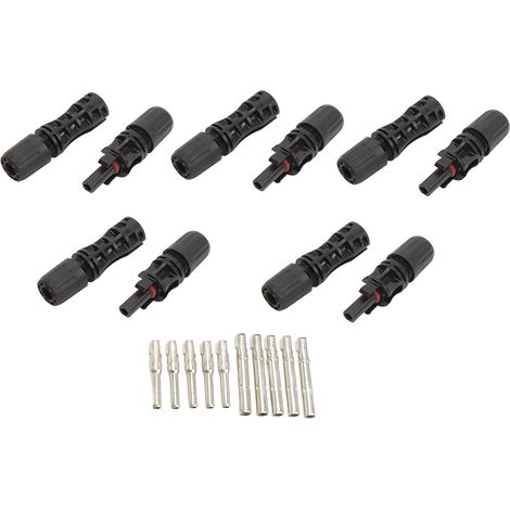 5 Paar Solarstecker mit Stiften, IP67 wasserdicht, weiblich/männlich, 1500 V, 30 A, PV-Solarpanel-Anschluss (1/5)