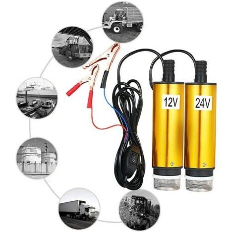 Pompe de transfert de carburant diesel submersible de 51 mm avec filtre, 24 V, ravitaillement par immersion. (1/3)