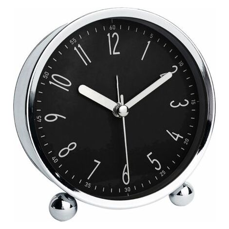 QORVA-Réveil sans tic-tac, horloge de chevet silencieuse de 4'' pour dormeurs lourds Horloge analogique à piles avec design moderne Horloge de table à grand écran pour salon Salle d'étude Bureau