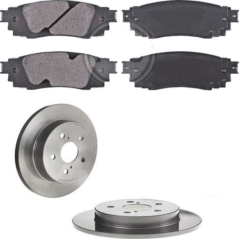 KIT FRENI POSTERIORI compatibile con TOYOTA RAV 4 V (A5,H5) - DISCHI + PASTIGLIE OEM: P 83 160 / 18621 , 18821 /SOSTITUZIONE DIRETTA/BASSA POLVERE/SILENZIOSO (1/5)