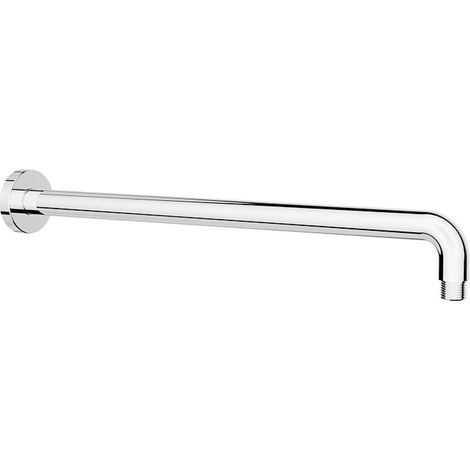 AquaCraft Brausearm Wandmontage verchromt Duscharm 450 mm aus Metall Wandarm für große Kopfbrausen 1/2 Zoll Standardanschluss Duschzubehör Regendusche modern