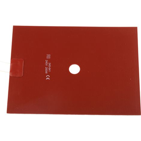 Tapis chauffant en silicone Rectangle RS PRO, 240 V c.a., 200 W, 150 x 200mm ( Prix pour 1 )