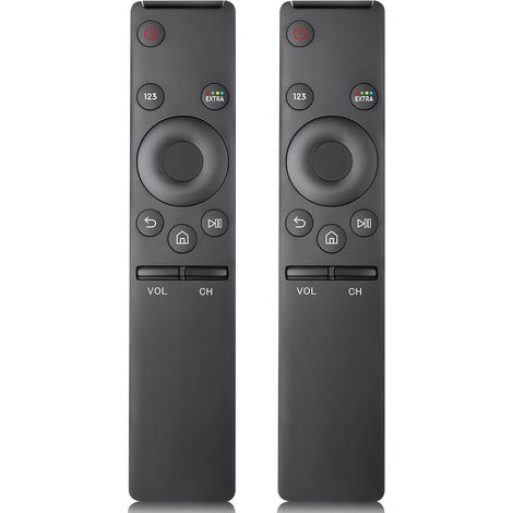 Confezione da 2 telecomandi sostitutivi per TV Samsung, compatibili con tutti i modelli Samsung Smart Frame, curvi, QLED, UHD, SUHD, HDR, LCD e LED HDTV.