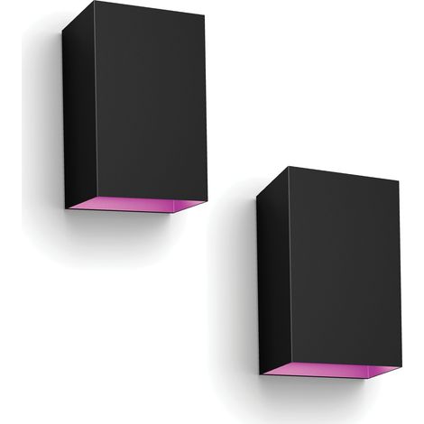 Philips Hue Resonate Aplique de pared exterior Up & Down (Negro) - 2 unidades Luz blanca y de color - White and Color Ambiance (1/5)
