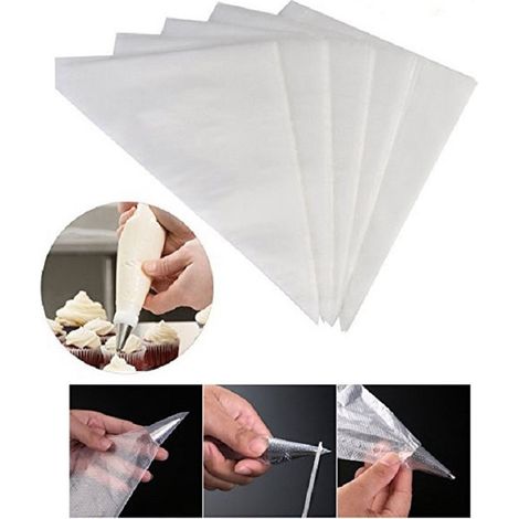 TrAdE Shop Traesio - Set 50 Saccapoche Usa E Getta Monouso Sacca Pasticcere Sac A Poche Cake Da 26cm - (1/2)