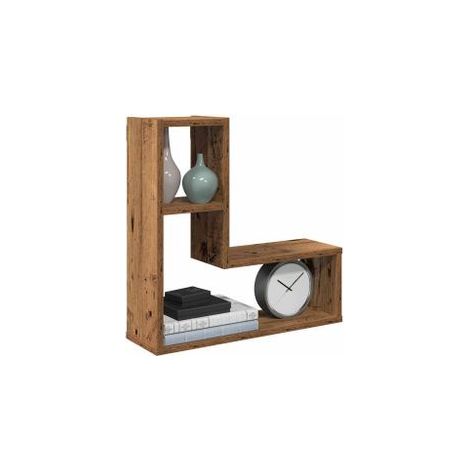 Étagères cube murales 2 pcs vieux bois 50x15x50 (1/5)