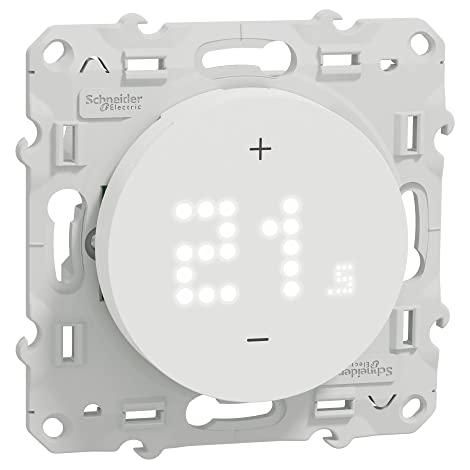 Schneider Electric Wiser Odace termostato blanco empotrado