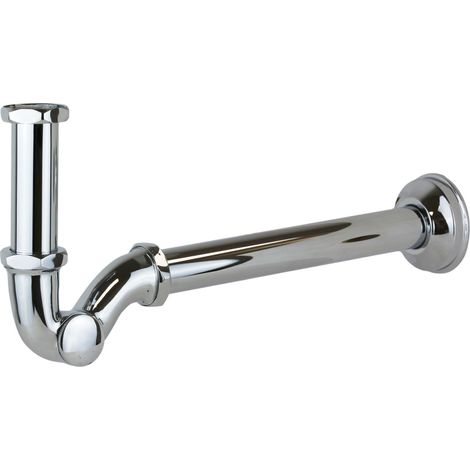 Siphon mit chromfarbener "S"-förmiger Messing Inspektionskappe Resp OMP0000570  Chrom