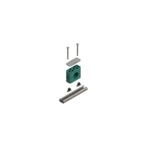 Supporto singolo per tubi da 88,9 mm da installare sotto la rotaia. (1/2)