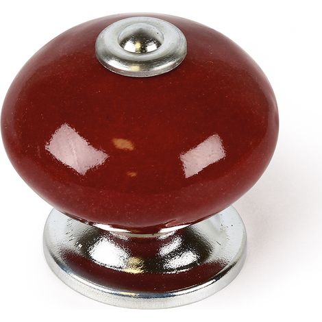 Pomo de porcelana magenta, dimensiones: 40x40x38mm Ø: 40mm -