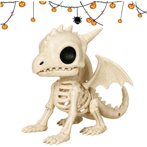Squelette Dragon Halloween Décoration De Table Gothique Réaliste En Résine Figurine Os Animal Décoration Pour Fête Pour Intérieur Extérieur Maison Hantée Cimetière Bureau Étagère Cheminée (1/5)