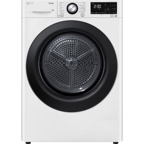 LG RH90V9AVBN Asciugatrice 9kg DUAL Inverter Classe A+++ Condensatore Autopulente Bianco (1/5)