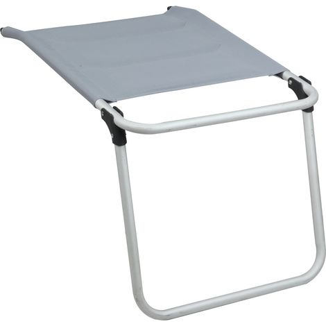 Repose-jambes pour fauteuil de camping – Toile textilène – Aluminium léger – Dimensions 65x48x42 cm – Charge max 30 kg – Coloris gris (1/5)