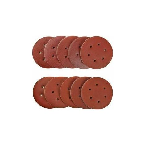 Disque Abrasif - 150 mm - Grains 40 80 120 180 320 600 800 1000 1500 2000 - Pour Ponceuse Excentrique À 6 Trous - 100 Pièces (1/5)