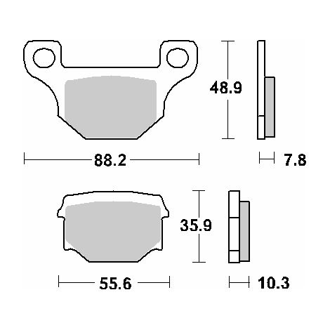 Pastillas de freno SBS KH93 Street Standard Cerámica Negra