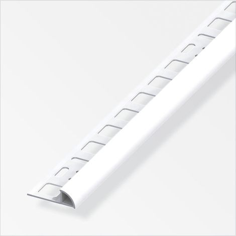 alfer Viertelkreisprofil Aluminium beschichtet weiß Fliesenschienen (1/2)