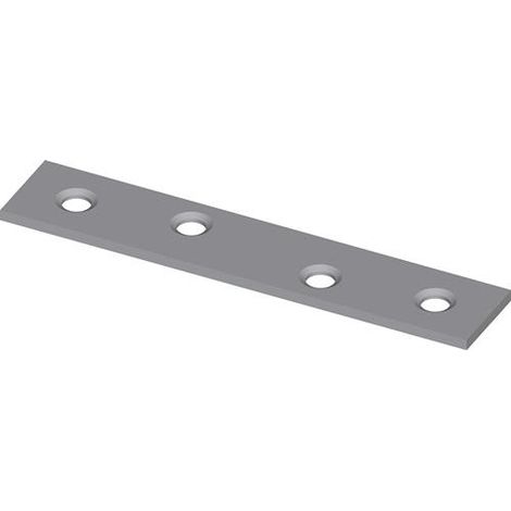 Verbindungsblech Länge 50 mm Breite 15 mm Stärke 1,8 mm Stahl blau chromatiert (1/3)