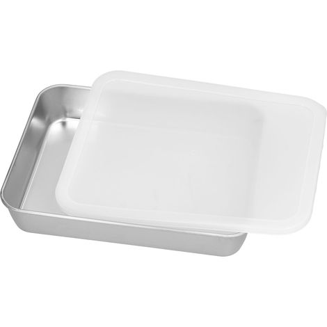 Edelstahl-Backblech, tiefe, flache, antihaftbeschichtete Backform, Aufbewahrungsbox mit Deckel (1/5)