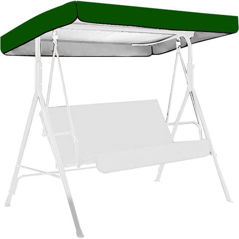 Outdoor Swing Chair Canopy Replacement Patio Swing Chair Top Cover WaterproofTop Rain Cover 190T Silver Coated 190x132x15cm/20cm Silver (1/5)