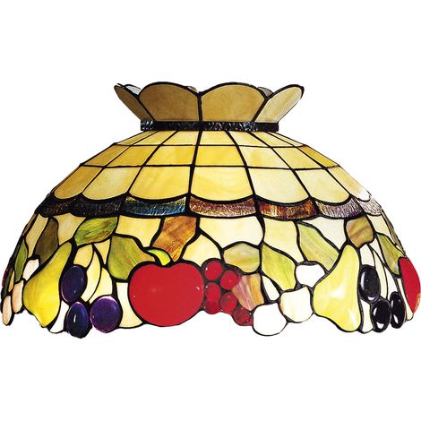 Paralume Tiffany In Vetro Decorato Multicolor D. 55Cm (1/2)