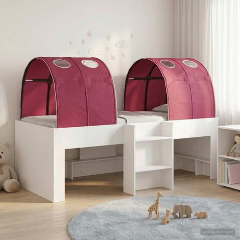 Cama con Túnel 3 uds. Blanco y Rojo Madera de ingeniería (1/5)