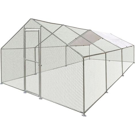 MaxxPet Pollaio Resistente all'Inverno – Voliera per Galline all'Aperto – 3x6x2m – Casetta per Polli e Galline – Recinto da Giardino – Chicken Coop – Metallo di Alta Qualità
